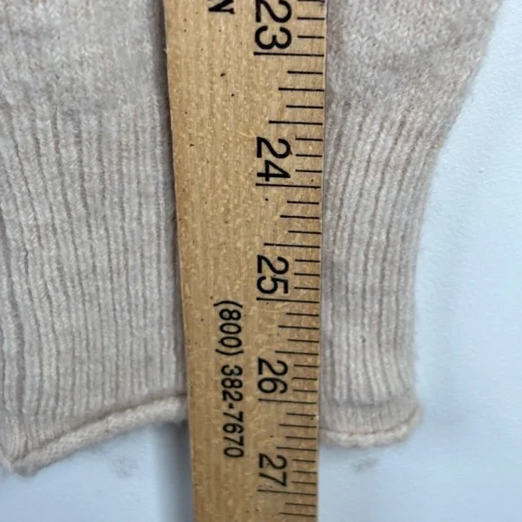 J Crew Rollneck Sweater L Supersoft Yarn Beige Wool Alpaca Classic Minimalist - Picture 9 of 10